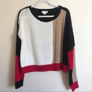 Ten Sixty Sherman Colorblock Cable Pullover